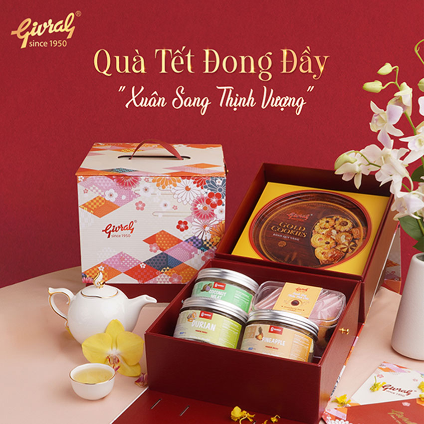 giỏ quà tết xuân đoàn viên givral